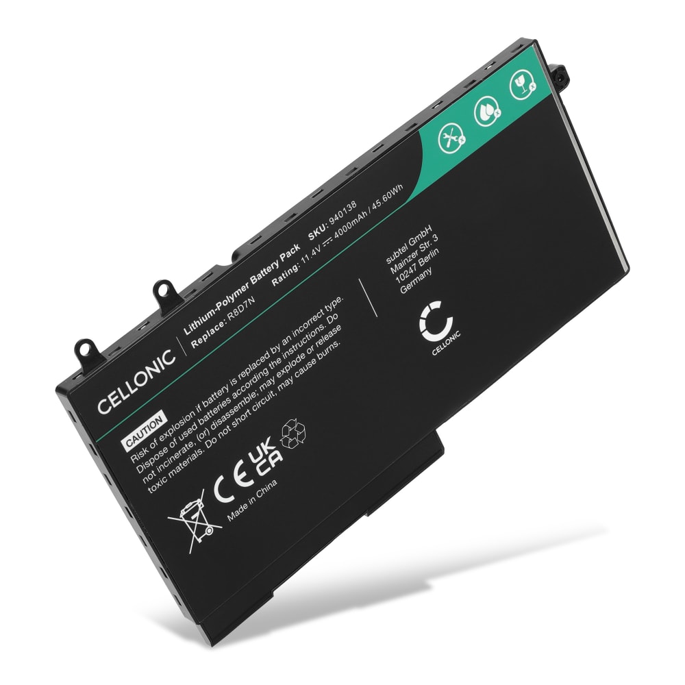 Batteri for Dell Latitude 5400, 5401, 5501, 5511, 7506, 7591 4000mAh 11.4V fra CELLONIC