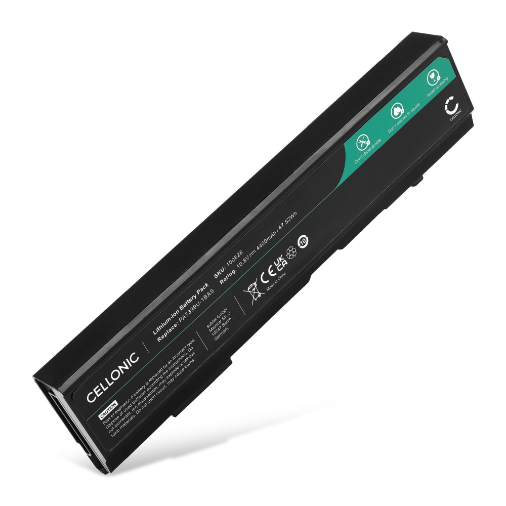 CELLONIC Recambio de Batería Toshiba para ordenador portátil Toshiba Satellite A100, Pro A100, M50, M40, A80, Tecra S2, A4, A7, Equium A100, PA3399U 4400mAh 10.8V - 11.1V 