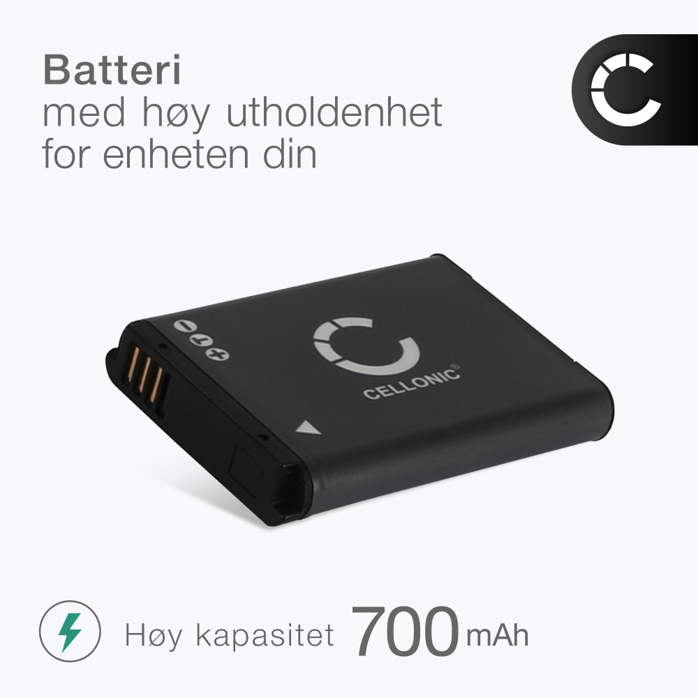 2x Batteri for Samsung DV150F MV800 WB30f WB35f WB50f DV150f ST30 ST65 ST66 ST70 ST72 ST77 Kameraer 700mAh fra CELLONIC