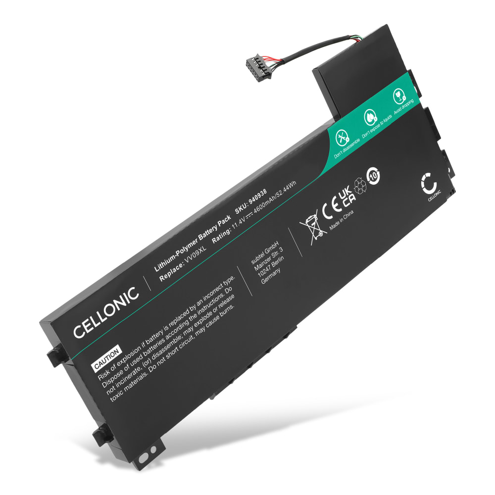Batteri for HP ZBook 15 G3 / ZBook 17 G3 / ZBook 15 G4 Series, VV09XL 4600mAh fra CELLONIC