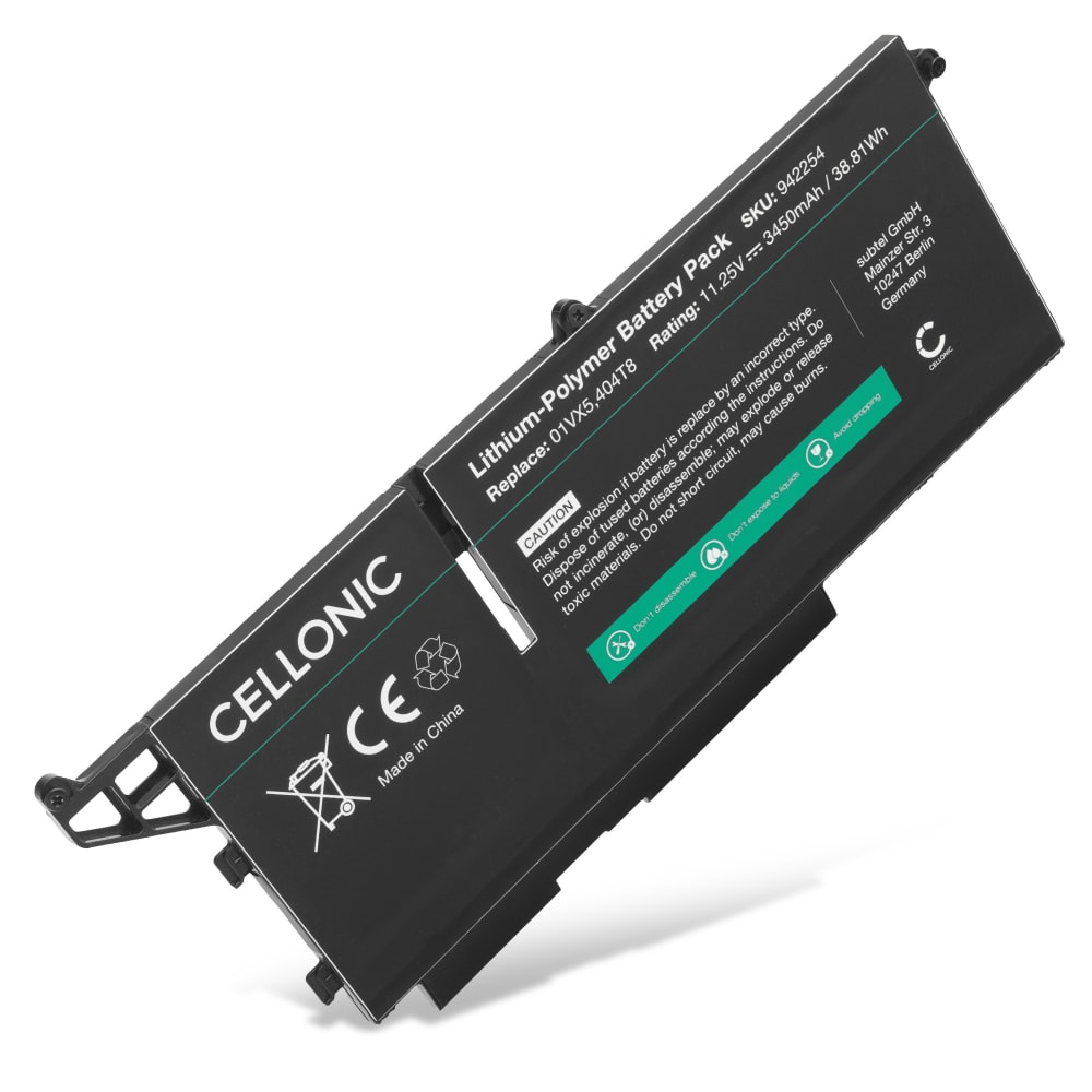 Batteri for Dell Latitude 7330 Rugged Extreme, 13 7330, M69D0, 01VX5, 404T8, 8WRCR 3450mAh 11.25V fra CELLONIC