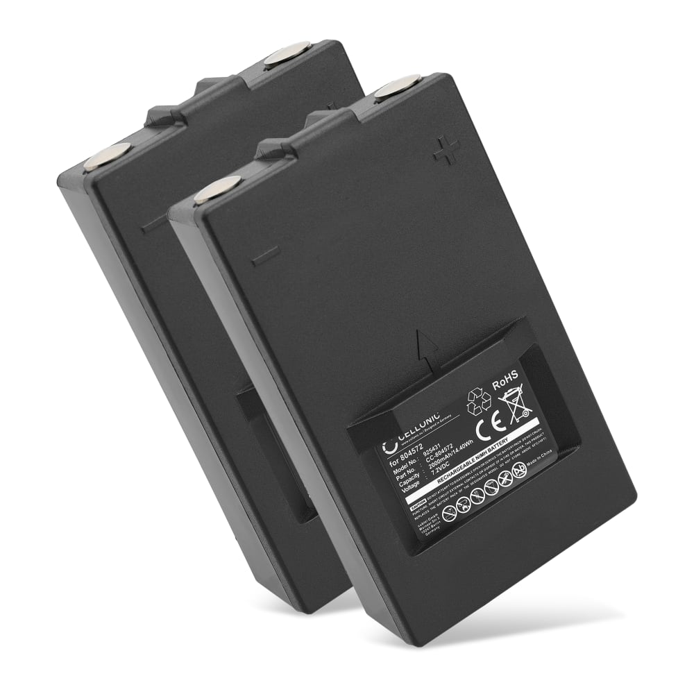 2x Batteri för Hiab XS Drive, Olsberg DOH116A, 2055112, Combi drive 5000, Dulevo 5000 combi, Hi Drive 4000, Drive 4000 ET, Olsbergs Hi Drive 4000 804572, 9836713, 9836721, FUA 41 (2000mAh, 7.2V) från CELLONIC