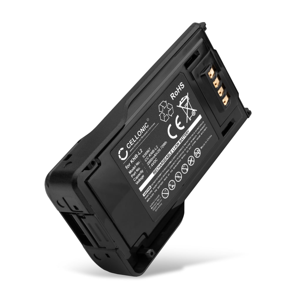 KNB-L2 Ersatz Akku für KENWOOD TK-5230 TK-5330 NX-5000 - Funkgerät Ersatzakku 2800mAh, Zusatzakku Batterie  Funktelefone / Satellitentelefon