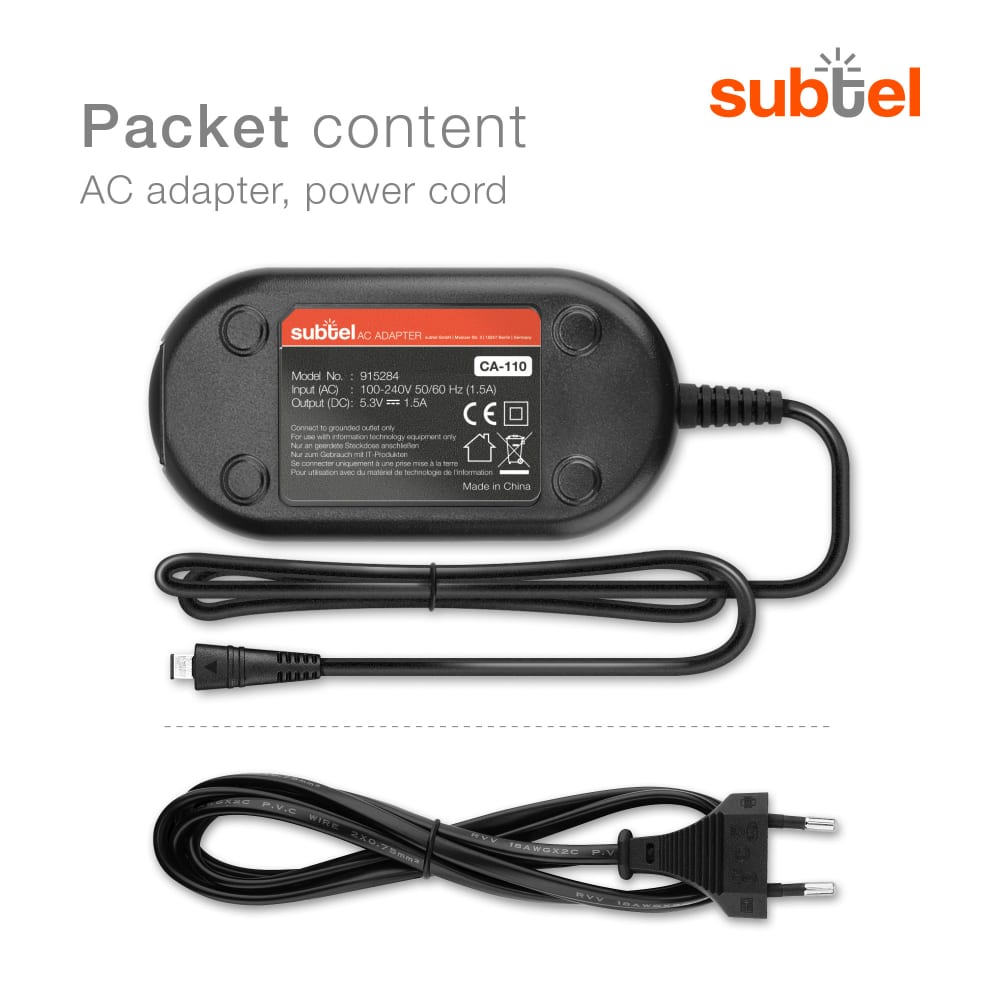 Cavo USB Vhbw Per Canon Legria Mini, HF R86, HF R88 – Ricarica Da Powerbank O Laptop, Lunghezza 120 Cm, Nero - 4