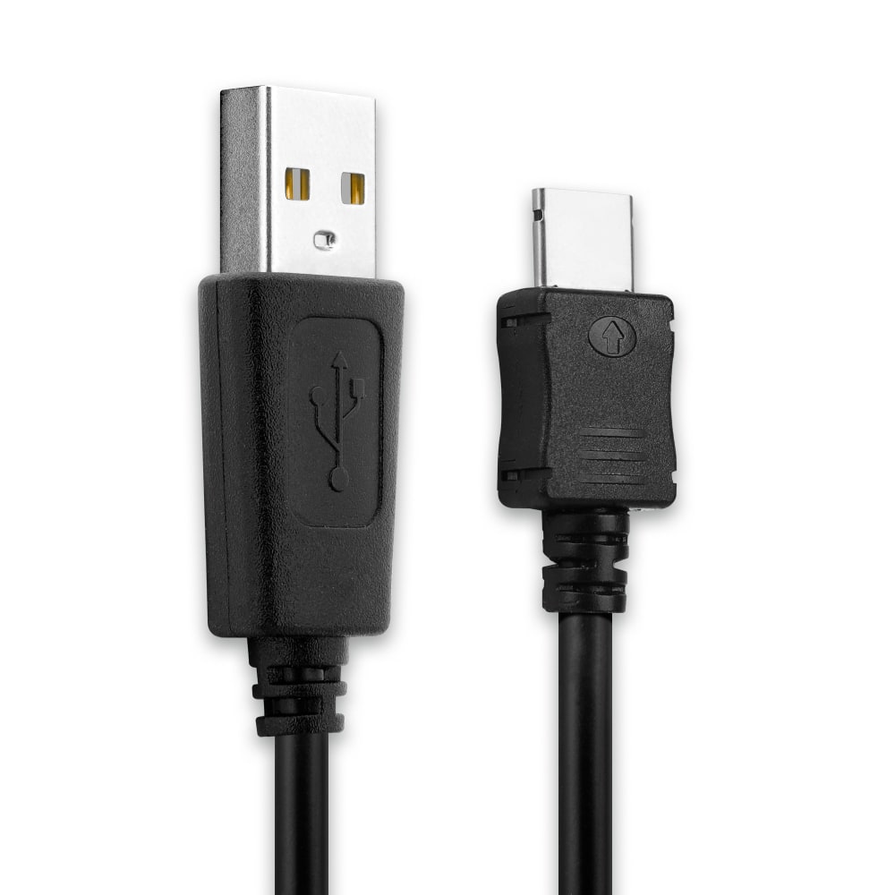 USB Kabel for Samsung SGH-E250, SGH-U700, SGH-X830, SGH-X820, SGH-P300, SGH-D800, SGH-F300, SGH-J600, SGH-M300 - 1m Ladekabel 0.5A USB Ledning PVC Datakabel svart