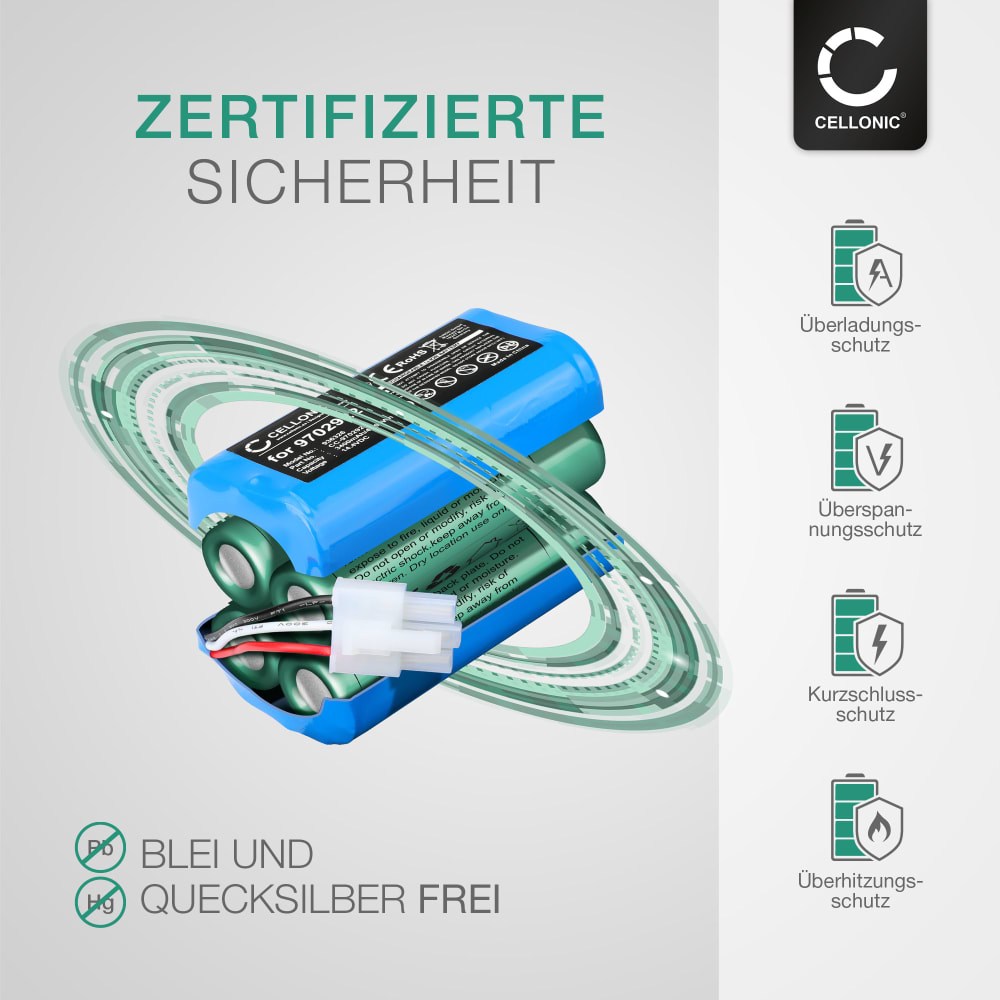 Akku kompatibel mit Miele 9702922 - Li-Ion 2600mAh - für Scout RX1, RX1-SJQL0, R