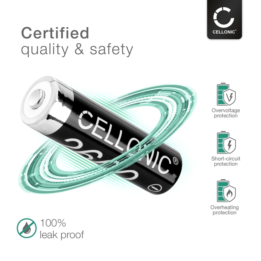 2x 2600mAh AA Traveler Camera Battery AA NiMH Batterie 2600mAh (x2)