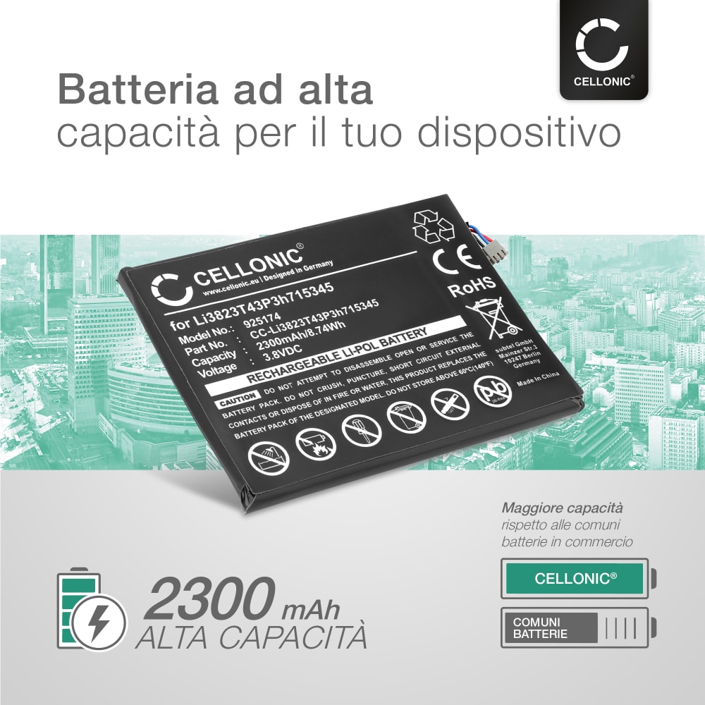 Batteria Zte Grand S Flex Batteria 2300mAh Per ZTE Grand S Flex