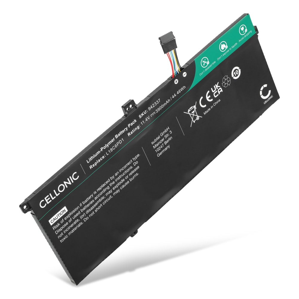 Batteri for Lenovo ThinkPad T14s, X390, X13 Gen 1,Gen 2, Gen 3, Gen 4, X395, TP00106A, L18M6PD2 3900mAh 11.4V fra CELLONIC