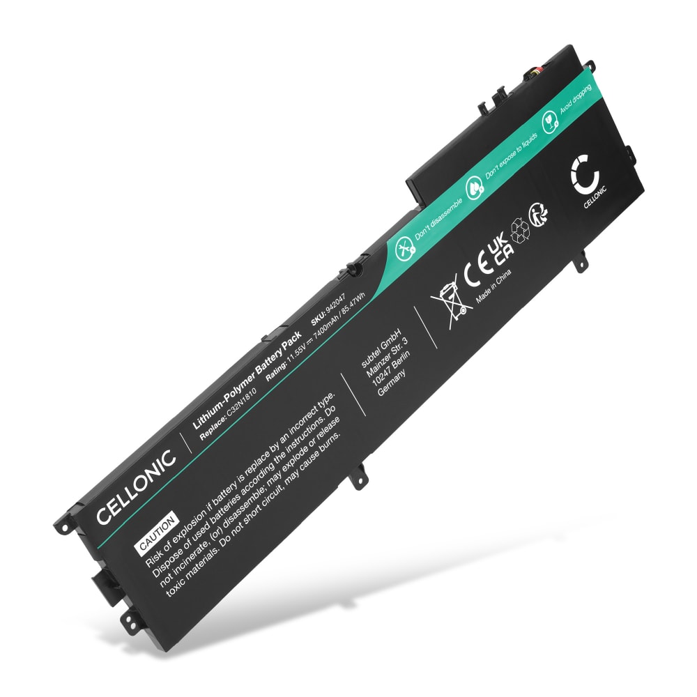 Batterie de rechange pour ordinateurs portables ASUS ZenBook Flip 15 UX562 - 7400mAh 11.55V