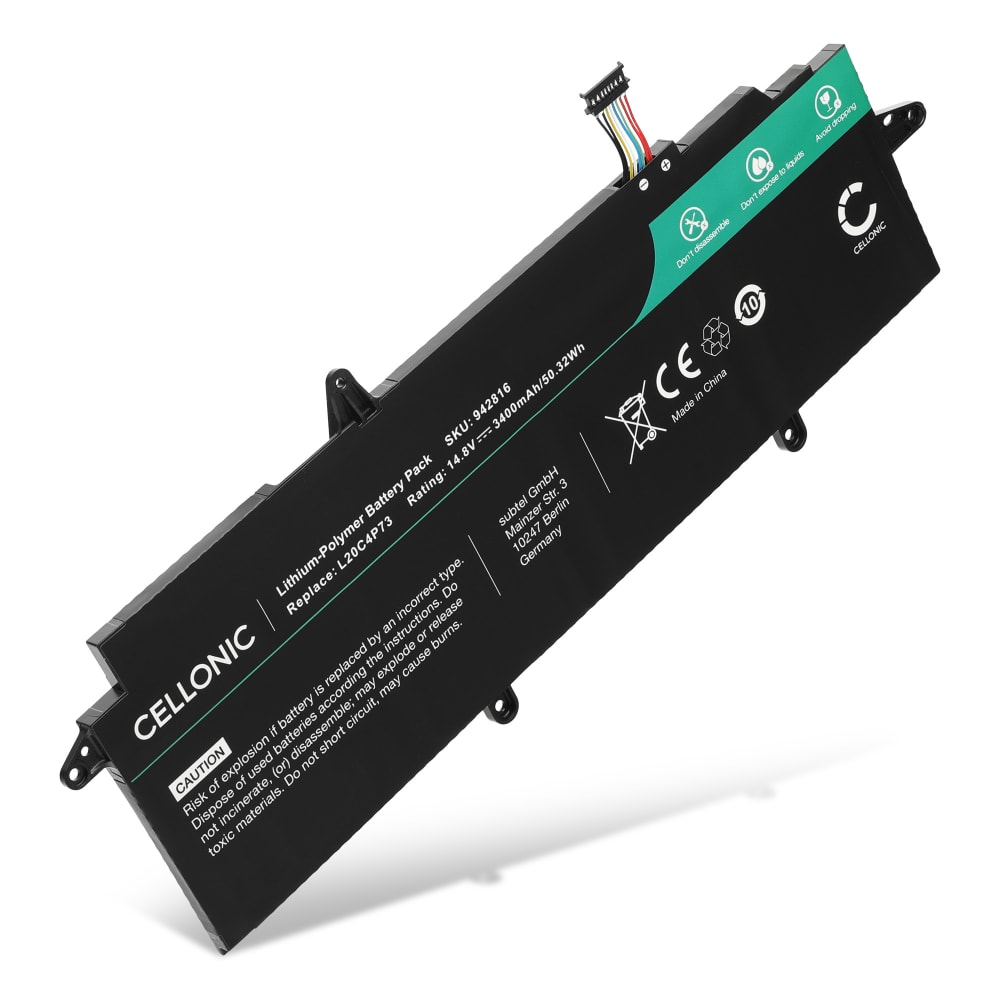 Batteri for Lenovo ThinkPad X13 Gen 3, L20D4P73, L20M4P73, 5B10W51818 3400mAh 14.8V fra CELLONIC