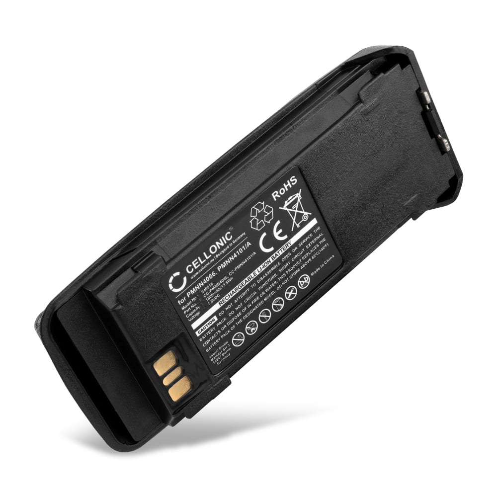 PMNN4066 Ersatz Akku für Motorola DP3400 / DP3600 / DP3601 - Funkgerät Ersatzakku 1800mAh, Zusatzakku Batterie  Funktelefone / Satellitentelefon