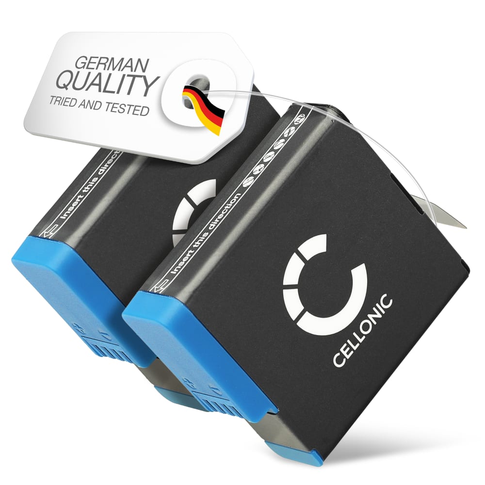 2x Batteri for GoPro Hero 8 7 6, AHDBT-801 1200mAh fra CELLONIC