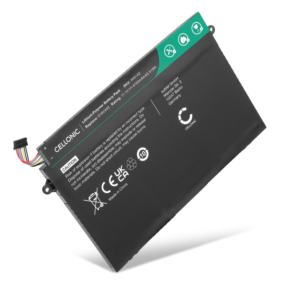 Batteri for Lenovo ThinkPad E590, L580, E490, L490, E485, 01AV463, 01AV445, L17L3P52 4100mAh 11.1V fra CELLONIC