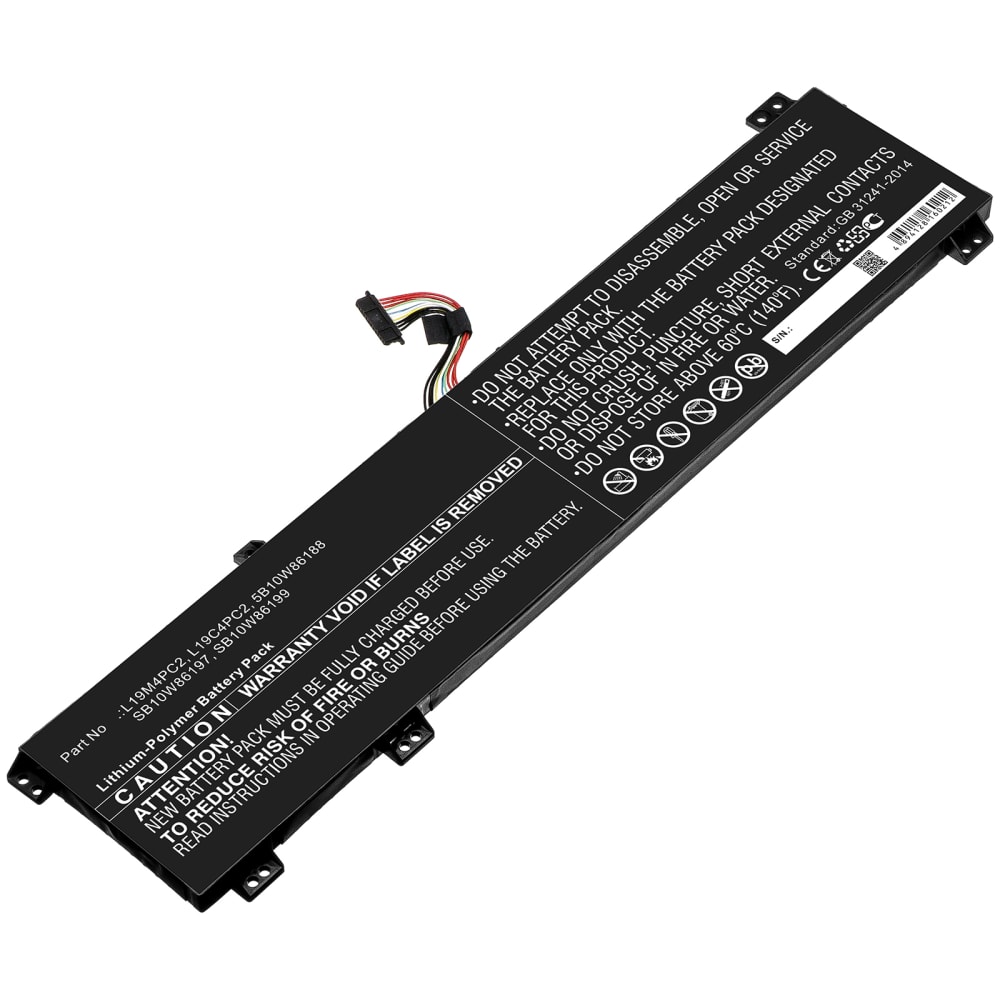 Batteri for kompatibel mit Lenovo Legion, L19M4PC1, L19C4PC1 4960mAh 15.4V fra CELLONIC