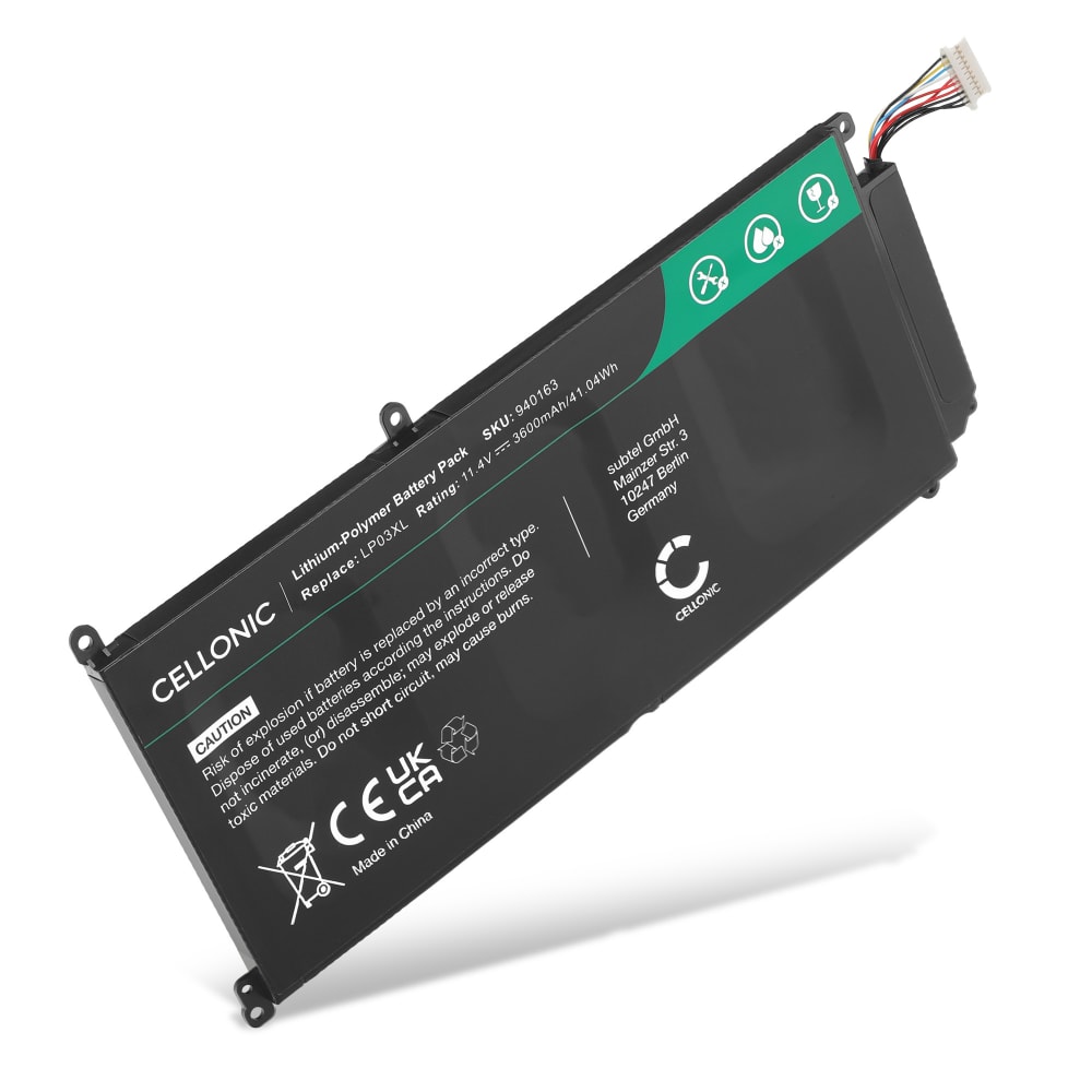 Batterie de rechange pour ordinateurs portables HP Envy 15-AE000, 15T-AE000, Envy M6 Series, LP03XL - 3600mAh 11.4V 