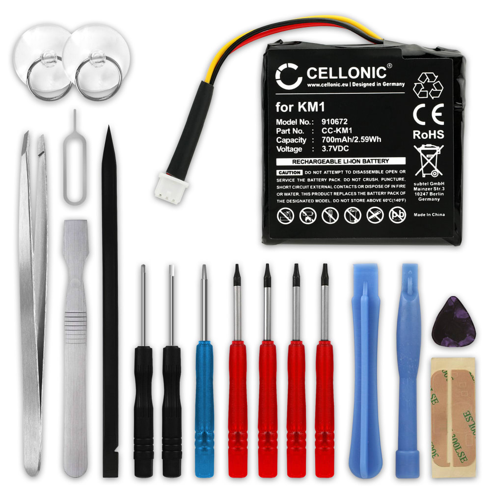 Batteri for TomTom Via 130 Via LIVE 120 Via 125 Via 120 700mAh + verktøy sett 17stk fra subtel