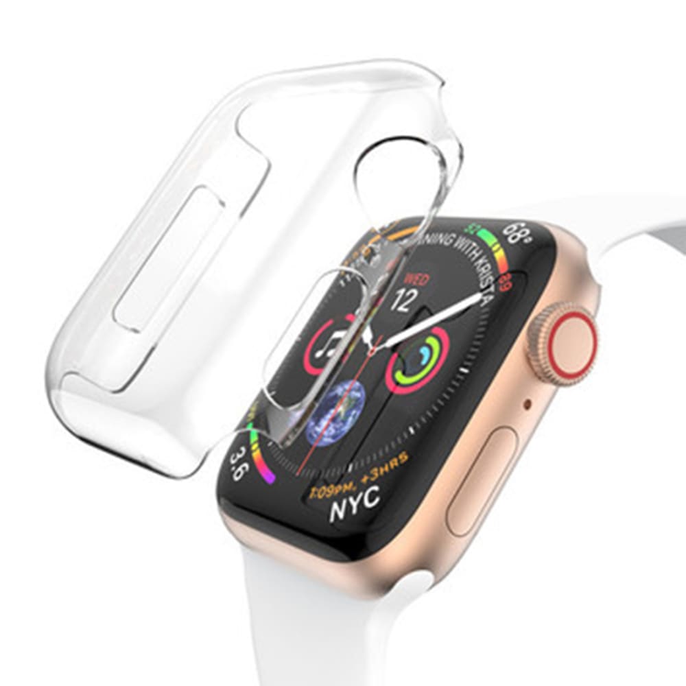 Cover til Apple Watch SE / 6 / 5 / 4 - 44mm - Hærdet plast, Gennemsigtig taske lomme sag