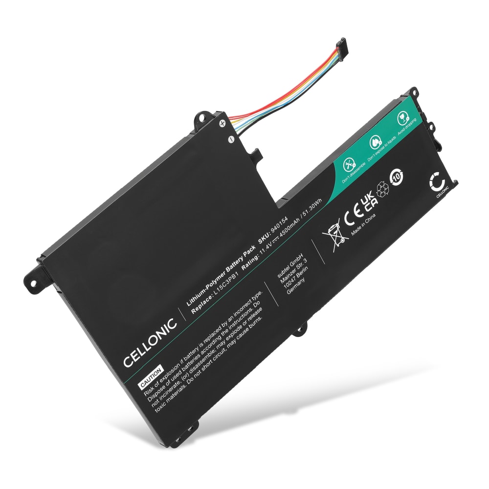 Batteri för Lenovo IdeaPad Flex 5 15, Ideapad 330C, Yoga 520, L15L3PB0, 5B10K85055, 5B10K84494 11.4v 4000mAh från CELLONIC