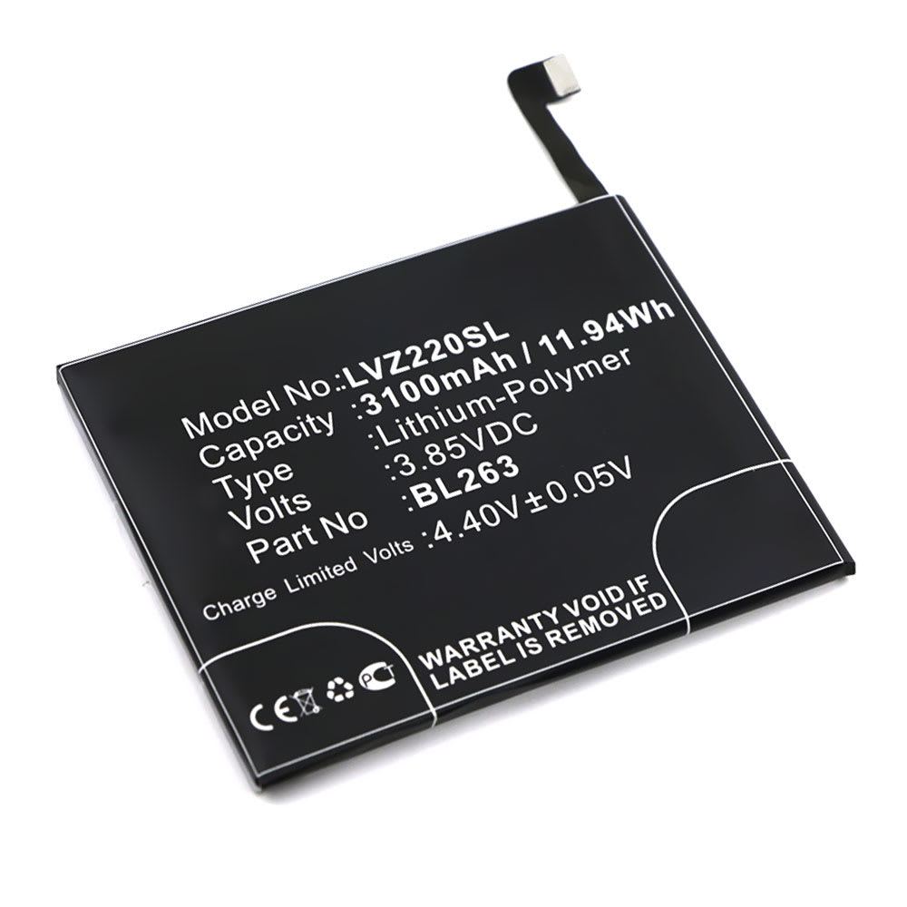 Batteri for Lenovo ZUK Z2 Pro - BL263 (3100mAh) , reservebatteri