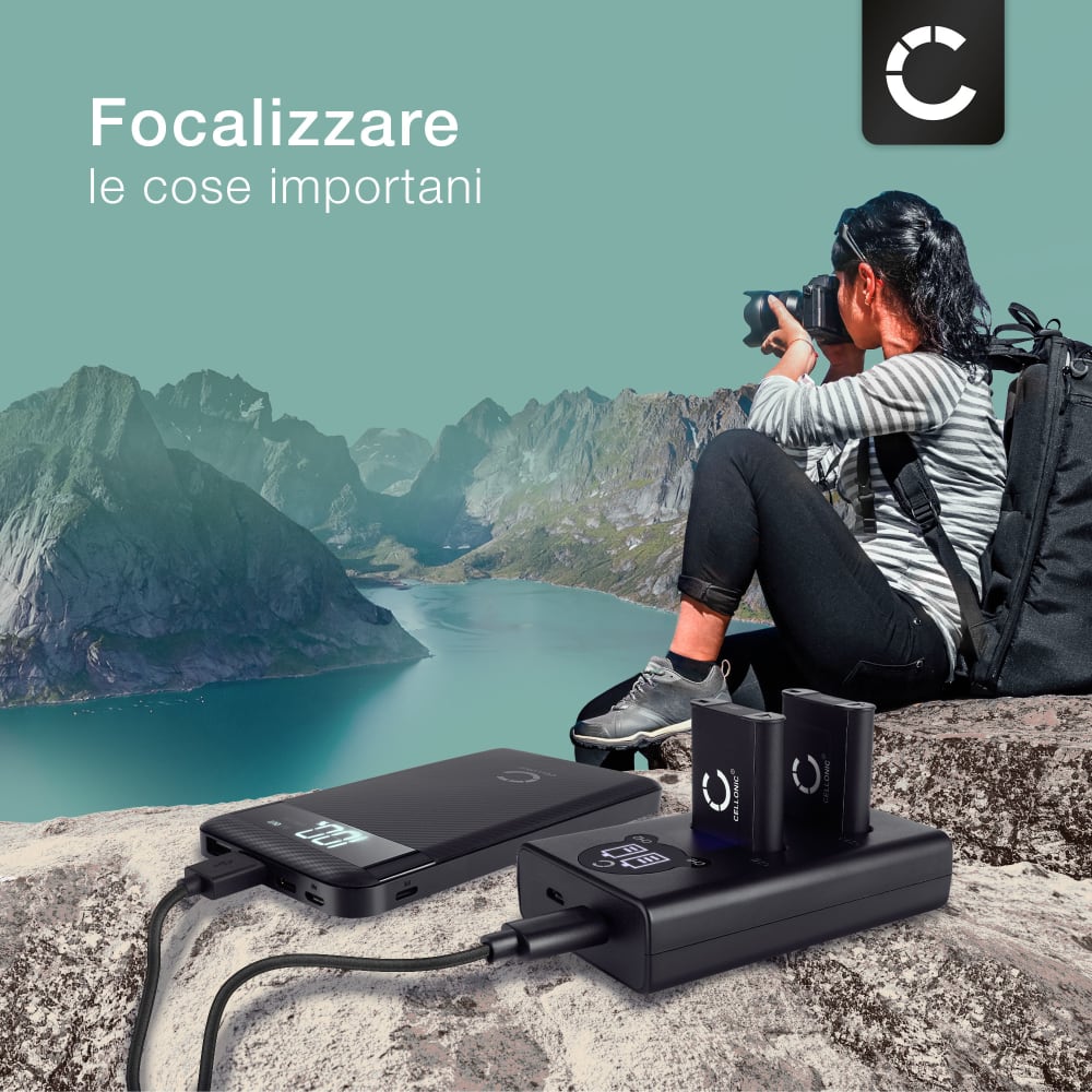 Caricabatteria Doppio Per Fotocamera NP-BX1 - USB Portatile Con Display LCD