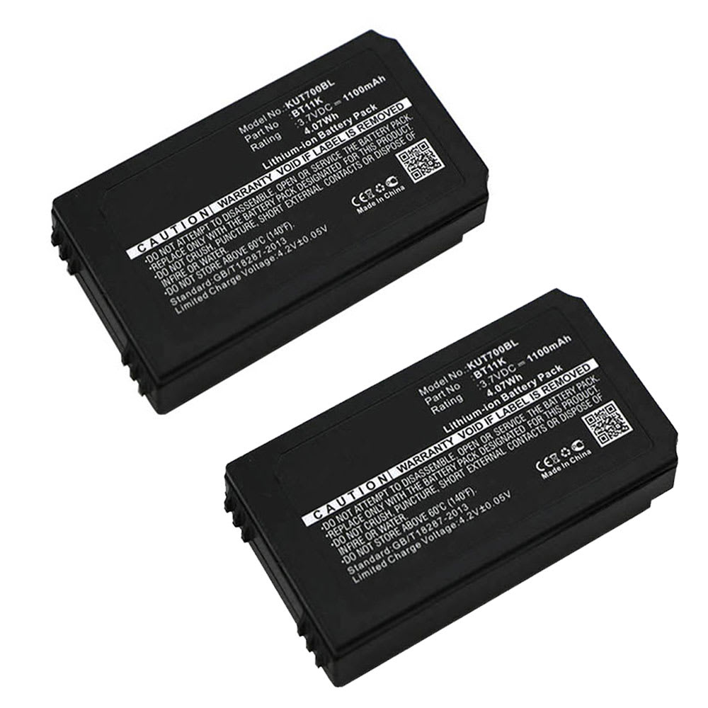 2x BT11K batterij voor Ikusi IK2, PUPITRE IK2, Ikusi T70/2, T70/2 iKontrol, Konecranes Mini Joystick Radio RMJ afstandsbediening - 1100mAh vervangende accu reserve batterij