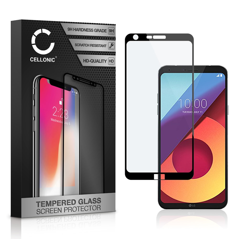 Skærmbeskytter glas til LG Q6 - Tempered Glass (HD kvalitet / 3D Full Cover / 0,33mm / 9H)