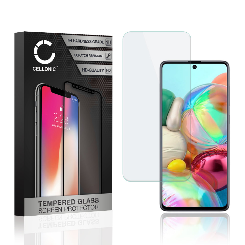 Skjermbeskytter glass Samsung Galaxy A71 (SM-A715) (2.5D, 9H, 0,33mm, Full Glue) Herdet Glass