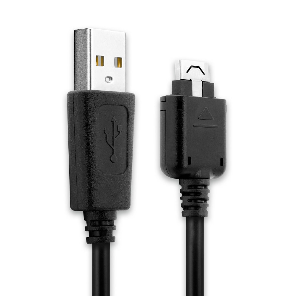 USB Kabel til LG KU990 Viewty / KF600 Venus / KE770 Shine / KC550 Orsay / KC910 Renoir / KG320s - Opladningskabel 1m Datakabel sort
