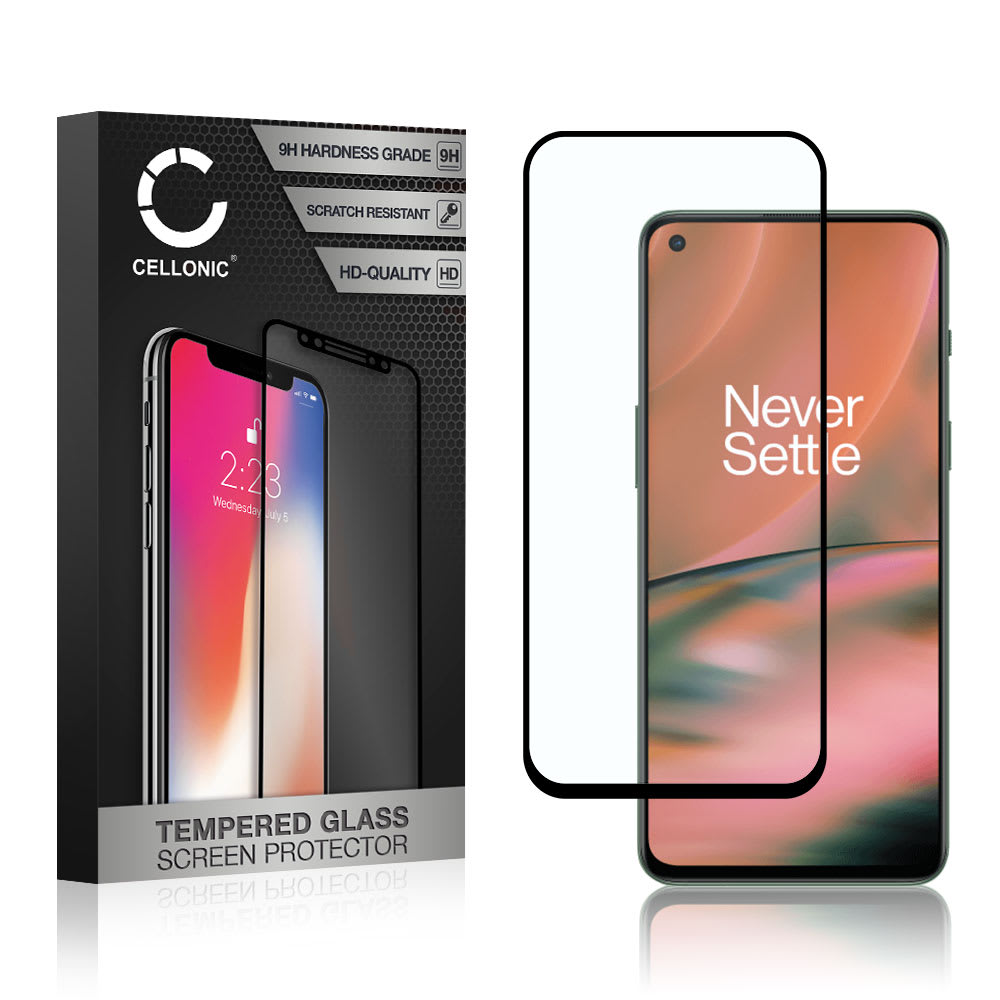 CELLONIC® Display Schutzglas kompatibel mit OnePlus Nord 2 Handyglas - 3D Case-friendly 9H 0,33mm Full Glue schwarz - Handy Schutzfolie Displayschutz Glas Folie, Screen Protector Glass