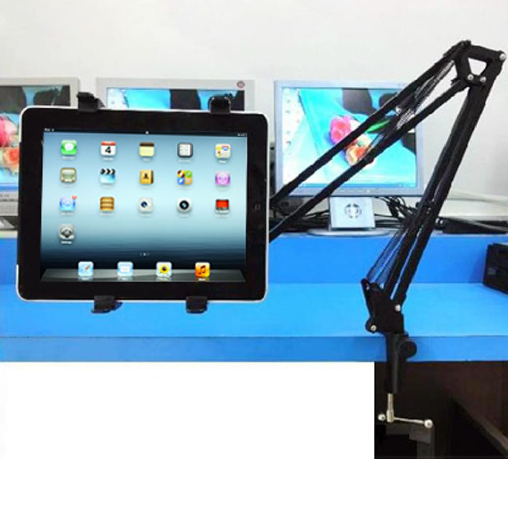 360 gradi Tablet Supporto Tavolo con Braccio Regolabile e Rotazione per  iPad / iPad mini / iPad Air, Galaxy, Mediapad, - alluminio, nero - Supporto