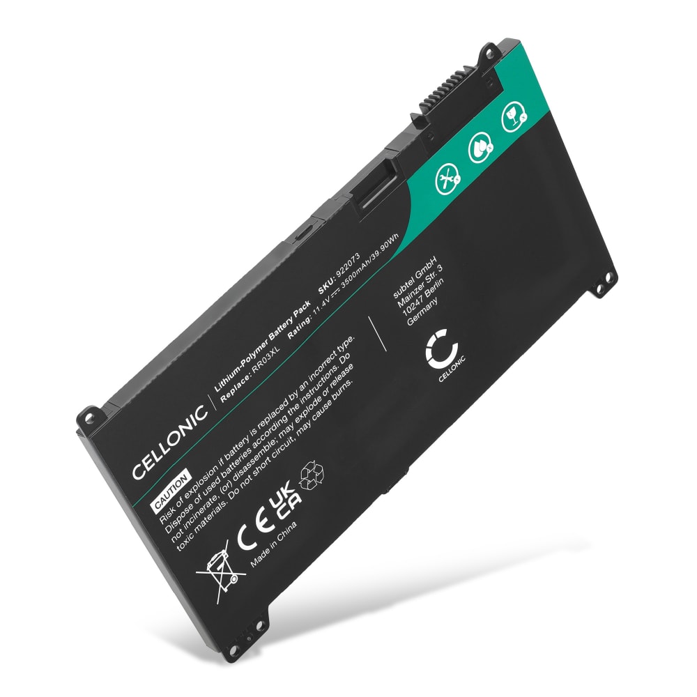 Battery for HP ProBook 450 G4, 430 G4, 440 G4, 470 G4, 455 G4, RR03XL 11.4V 3400mAh from CELLONIC