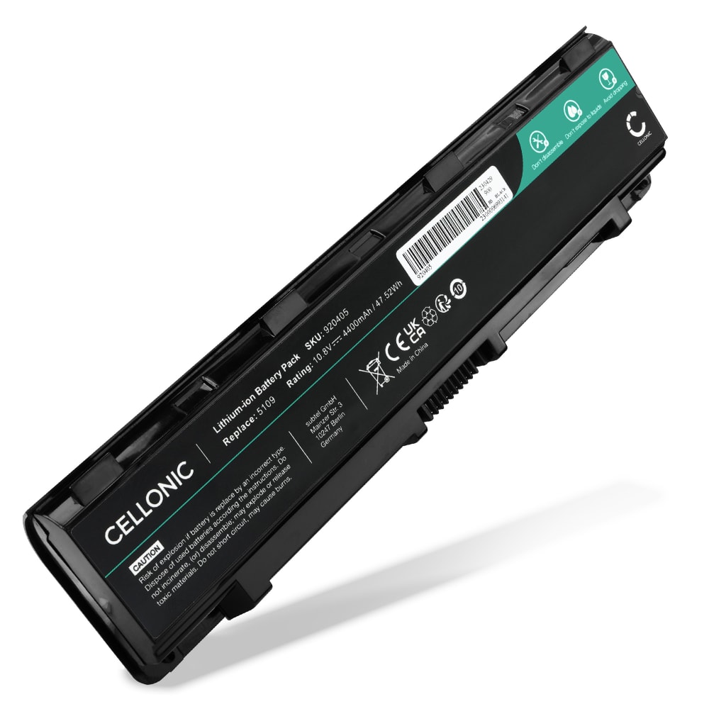 Batteri for Toshiba Satellite C55-A, C50, C70, C50D-A, C50-A, C55D, Toshiba PABAS272 4400mAh 10.8V fra CELLONIC
