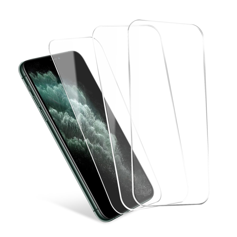 3x Vitre de Protection iPhone 11 Pro, XS & X 5,8 Verre Trempé 9H