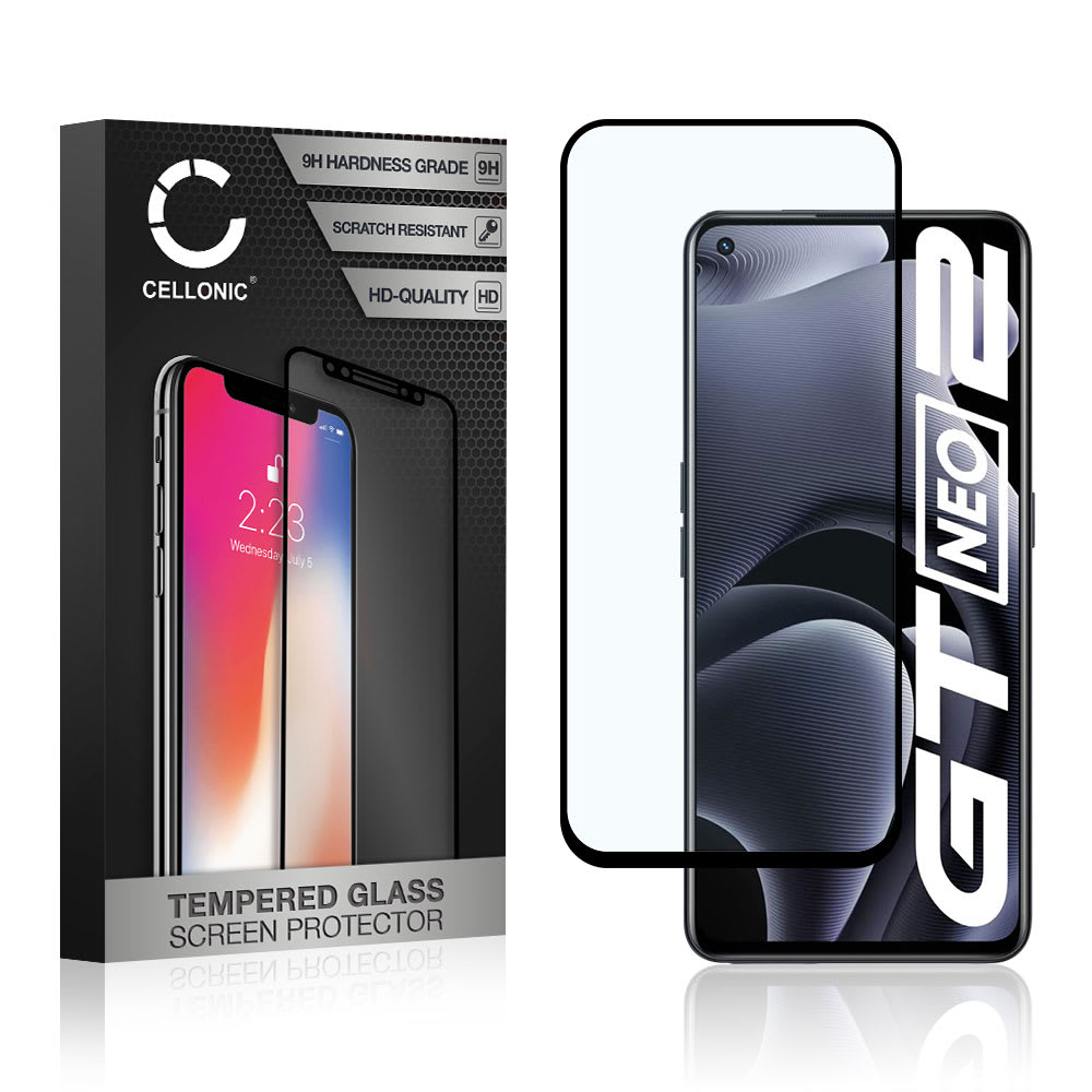 Skjermbeskytter glass Realme GT Neo 2 (3D Case-friendly, 9H, 0,33mm, Full Glue) Herdet Glass