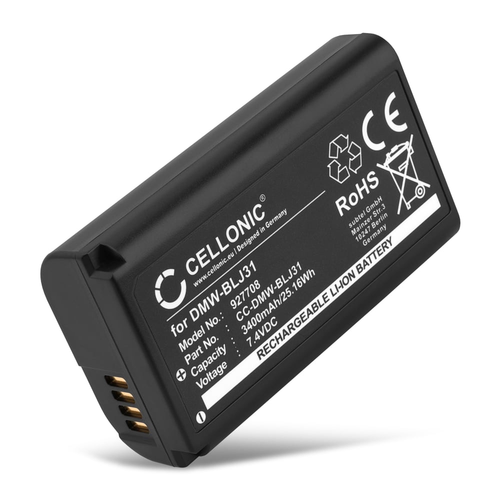 DMW-BLJ31 accu voor Panasonic Lumix DC-S1 Lumix DC-S1H Lumix DC-S1R Lumix S1 Lumix S1H Lumix S1R - 3400mAh vervangende accu voor camera