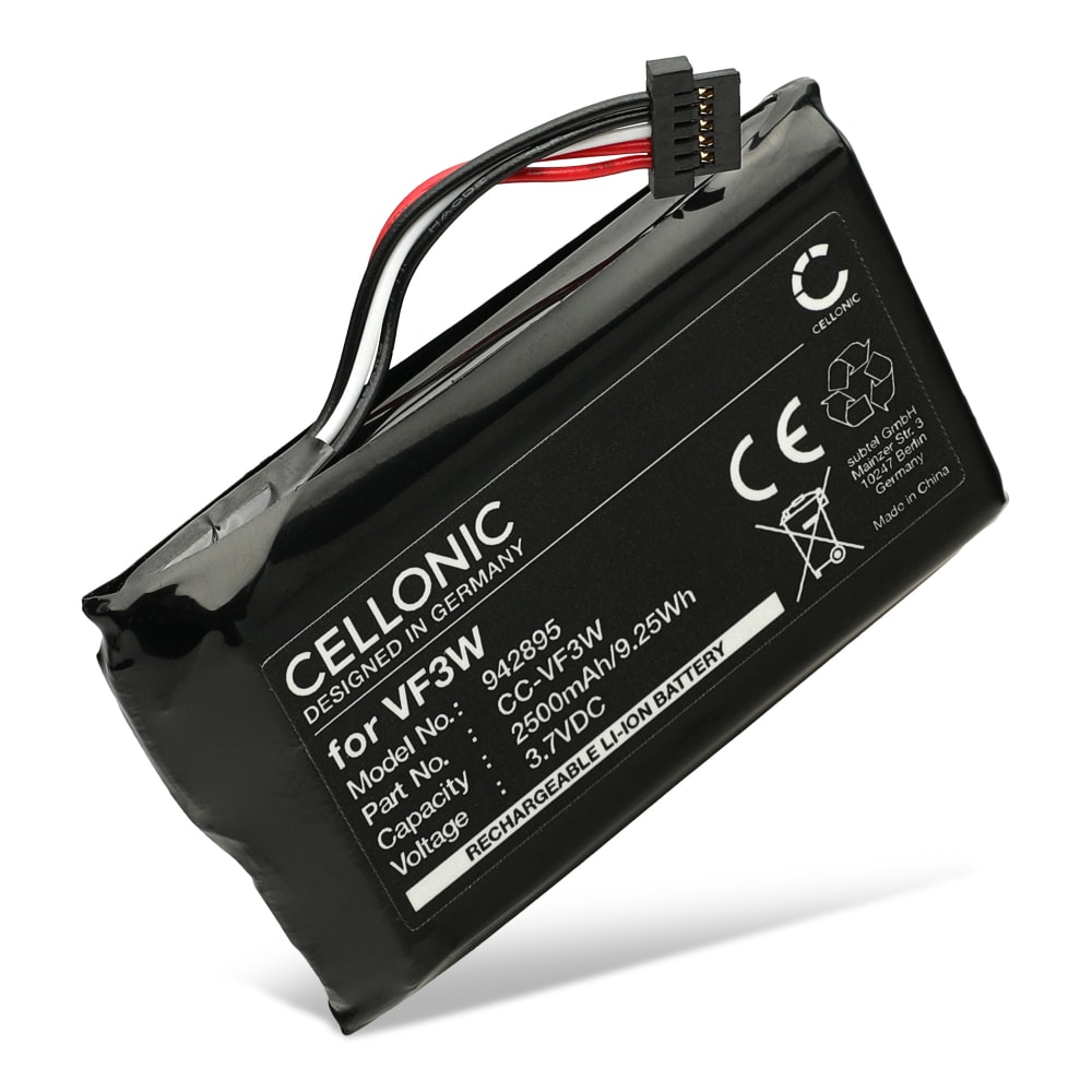 Batteri for TomTom Rider 550, 500, 450, 420, 410, 400, 42, 40 - 2500mAh fra CELLONIC