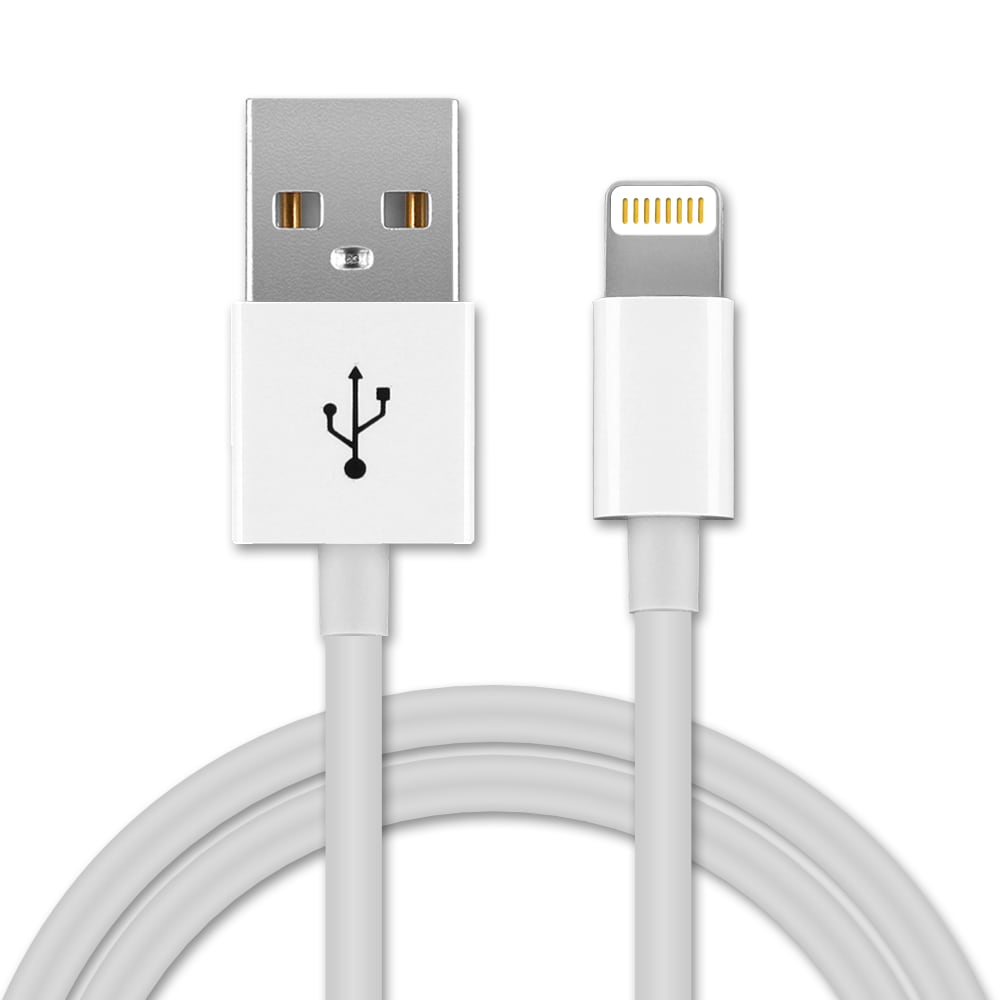 Lightning 8 Pin auf USB A Kabel für Handys, Tablets, Kopfhörer, Lautsprecher oder GPS - Ladekabel 1m Datenkabel weiß