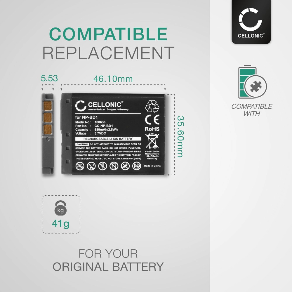 2x NPBD1 NPFD1 Battery for Sony CyberShot DSCG3 DSCT2 DSCT200 DSC