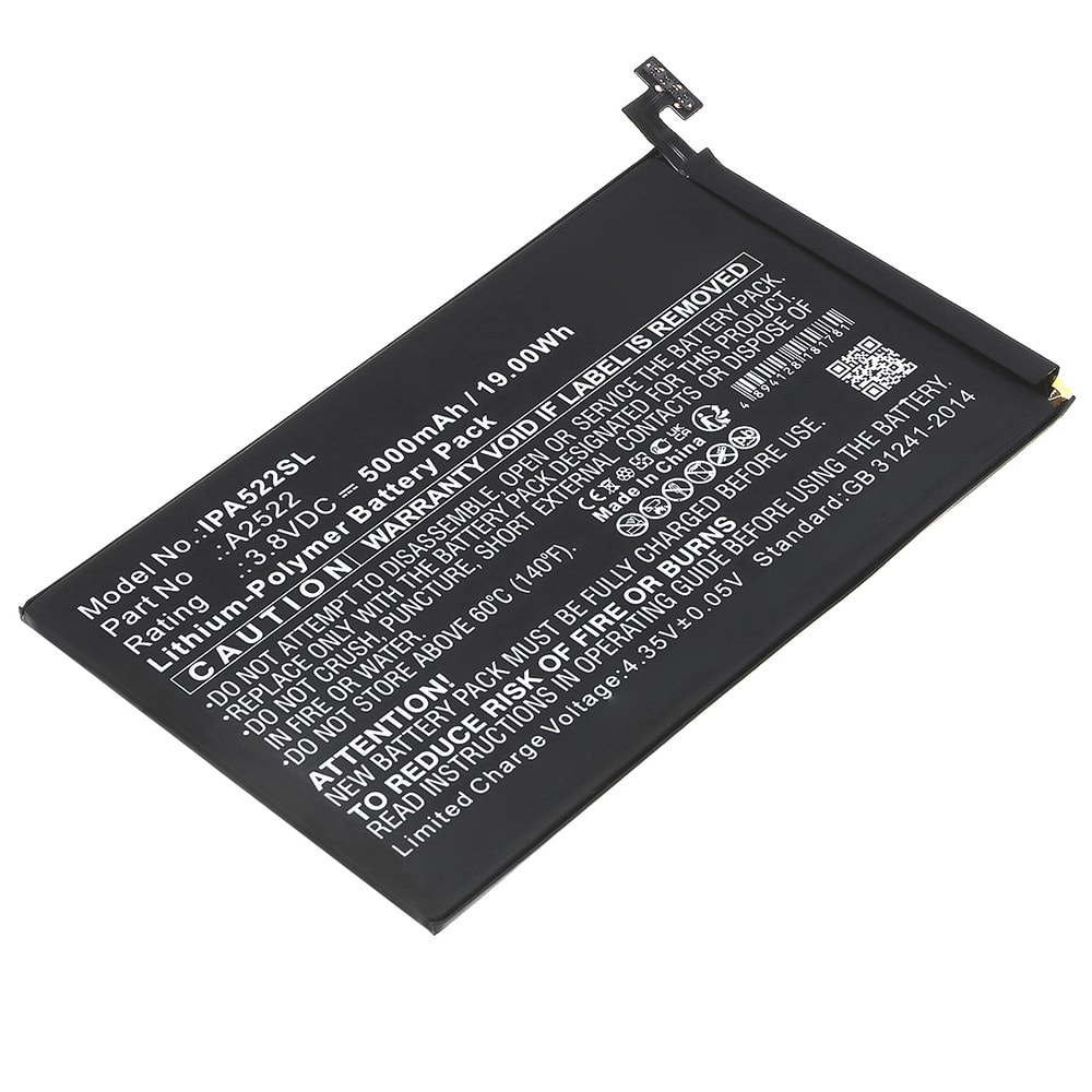 Batteria A2522 compatibile con Apple iPad Mini 6 2021 - A2567, A2568, A2569 Ricambio da 5000mAh per tablet pc -Sostituzione di lunga durata