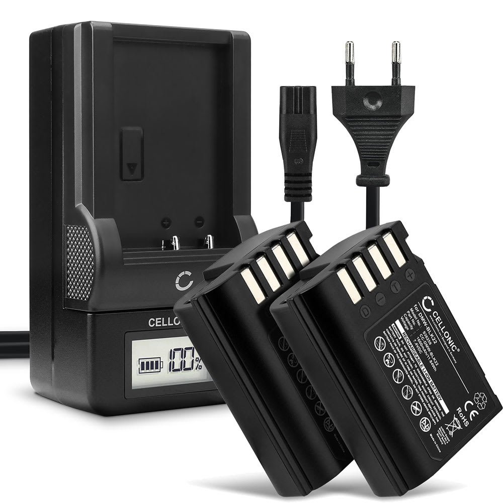 3-in-1 Set for Panasonic Lumix G GH5 / DC-GH5-2 Premium Batteries for