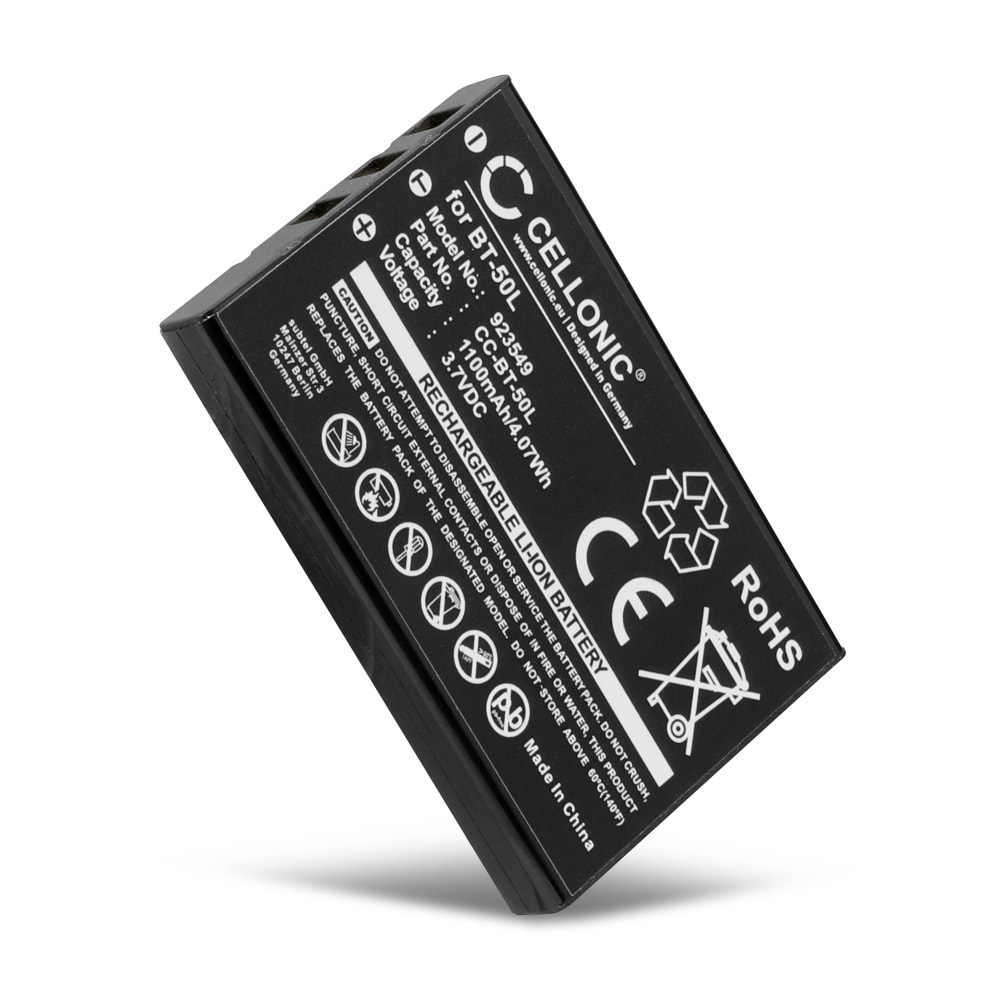 3.6V - 3.7V BT-50L,BTR0100,Z60 Ersatz Akku für Opticon OPH-3001, OPH-1005, OPL-9815, OPH-1003 Ersatzakku 1100mAh, MDE Barcode Scanner Zusatzakku