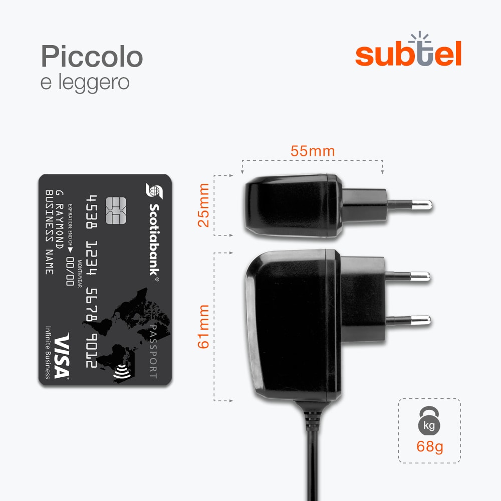 Alimentatore per caricabatterie adattatore 10 V 0.85A 1A AC