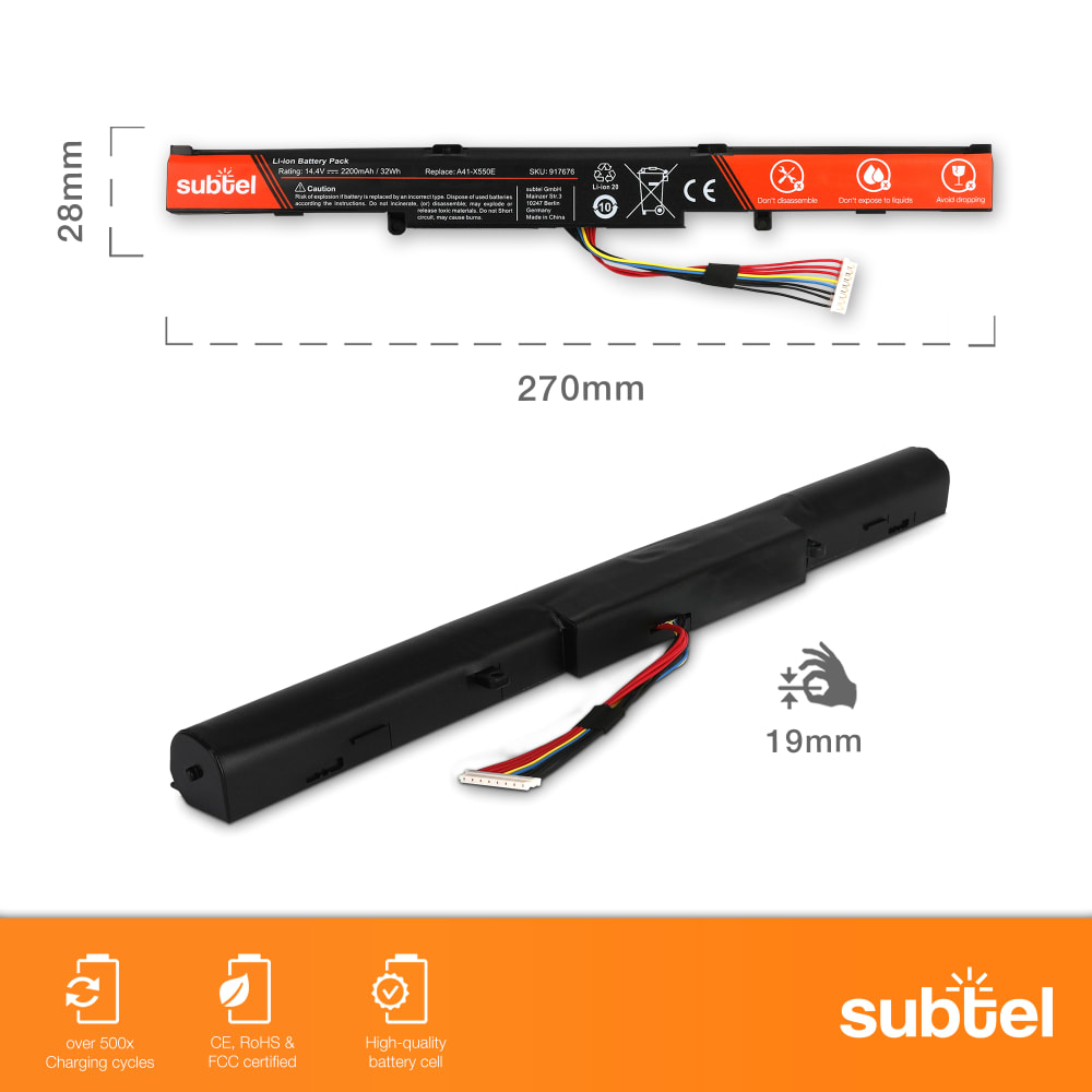 Batterie 2200mAh pour PC ASUS A750J F750J K750J R751J ...