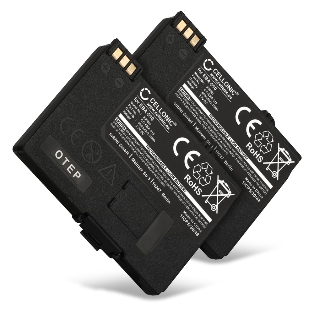 2x Batteri för Siemens Gigaset SL55, SL2, SL560, SL550, MC60, C55, M55, S55, A55 EBA-510 (850mAh, 3.7V) från CELLONIC