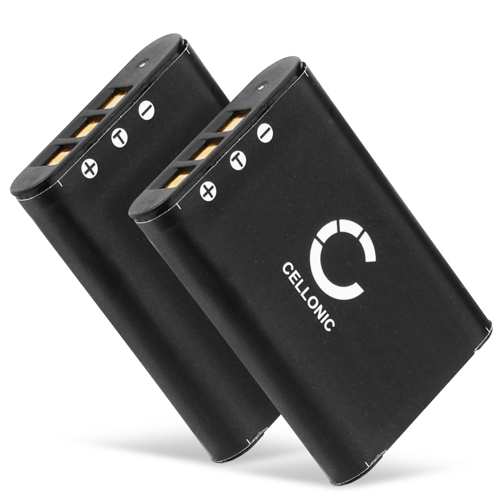 2x Batteri for Pentax Optio S1, Optio M50, Optio M60, Optio W80, W60, V20, L50, Pentax D-LI78 Kameraer 600mAh fra CELLONIC