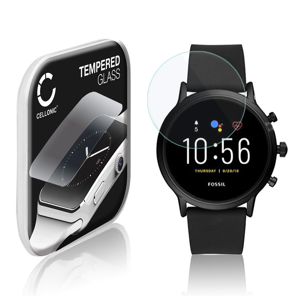 0,33mm Displayskydd / skärmskydd för Fossil 5. Generation smartwatch - 2.5D 9H, Full Glue - skyddsglas för smartklocka, fitnessarmband, fitnesstracker
