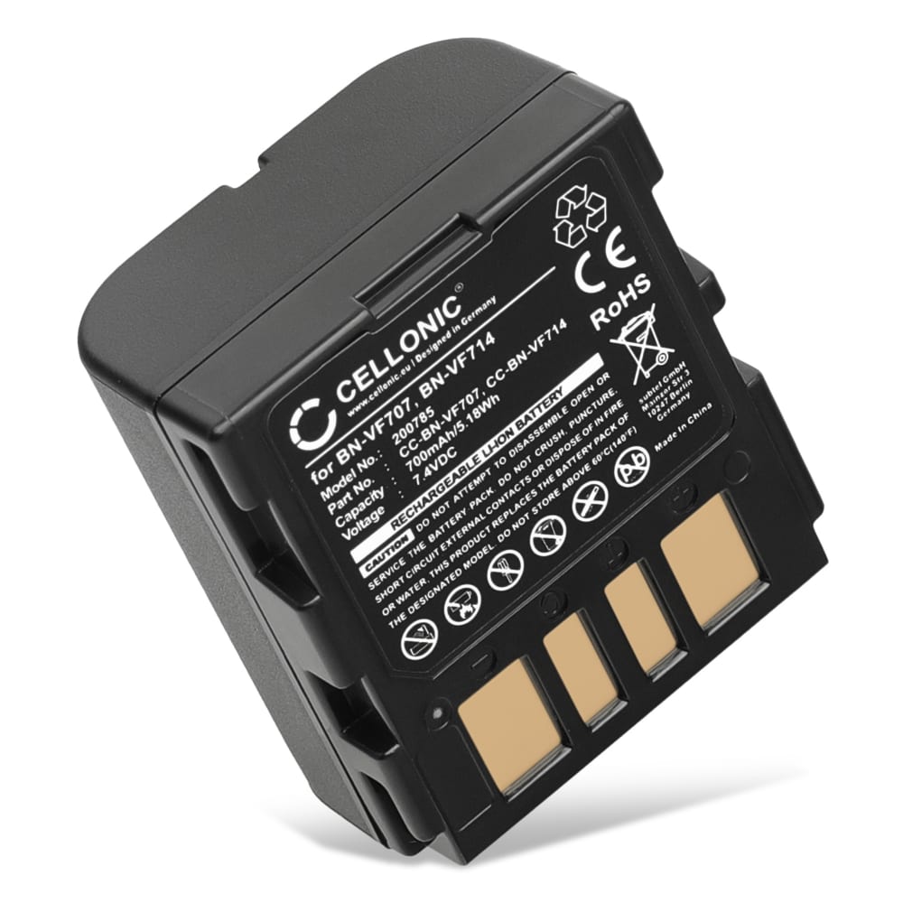Batteri for JVC GR-D240 -D239 -D245 -D270 -D325 -DF540 -DF565 -DF570 GZ-MG505 -MG20 -MG21 700mAh 7.4V fra CELLONIC