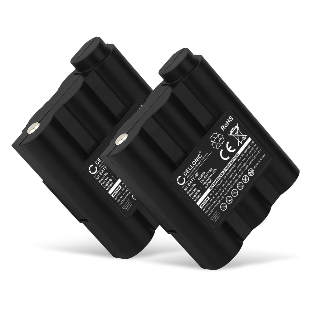 2x Batteria sostitutiva BATT-5R per Alan G7 / Midland G7, Midland GXT1000, GXT1050 Affidabile pila subtel® da 700mAh walkie talkie ricetrasmittente radio telefono satellitare