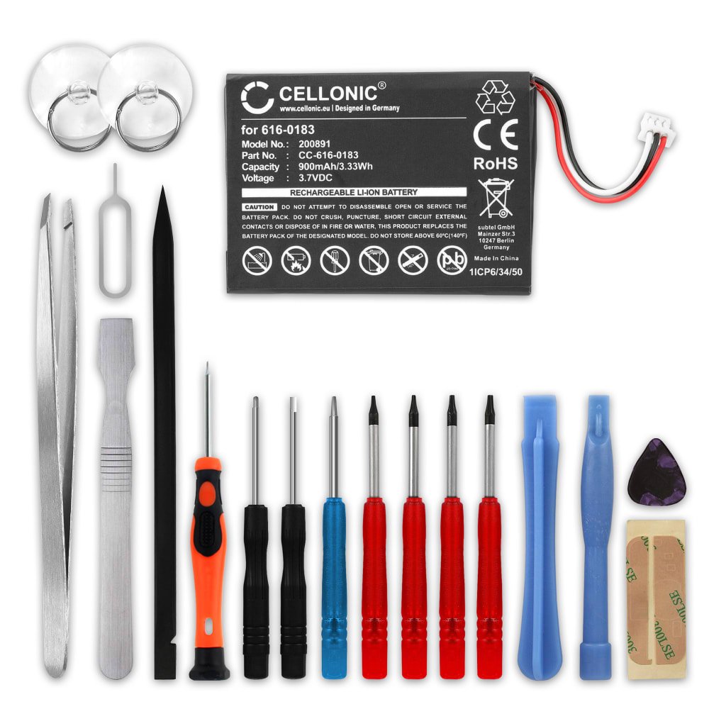 Battery for Apple iPod 4. Generation Photo - A1059 A1099 - 616-0183 (900mAh) + Tool-kit Spare Battery Replacement